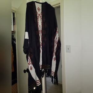 Sz large Southwest Long fringed Sweater